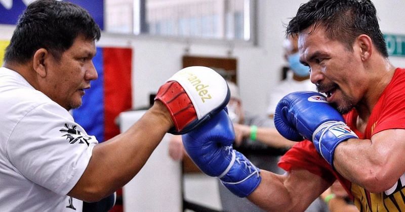 Buboy Fernandez (left) and Manny Pacquiao (right) [Image Courtesy: @mannypacquiao on Instagram]