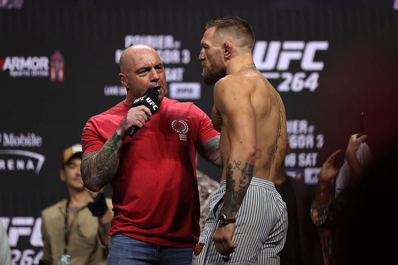 Joe Rogan talks to Conor McGregor UFC 264 Weigh-in