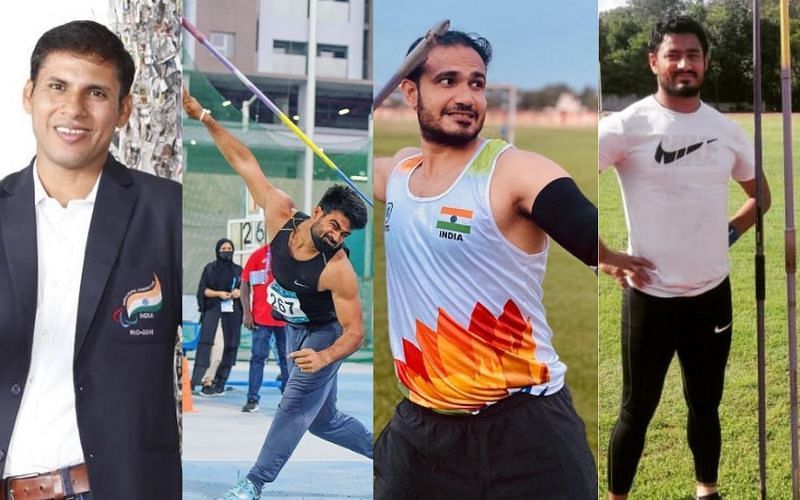 Indian javelin throwers [Image Credits: Devendra Jhajharia, Sandeep Chaudhary, Ajeet Singh, Sundar Singh/Instagram]