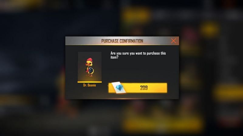 A dialog box will show up, prompting you to confirm the purchase (Image via Free Fire)