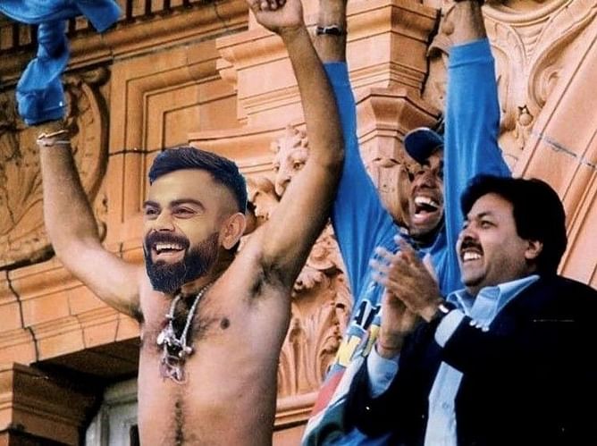 एबी डीविलियर्स ने सौरव गांगुली की तस्वीर फोटोशॉप करके विराट कोहली को दी बधाई
