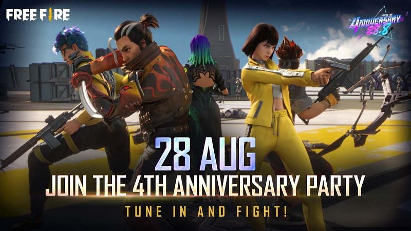 Join Free Fire&rsquo;s 4th Anniversary Party on 28 August