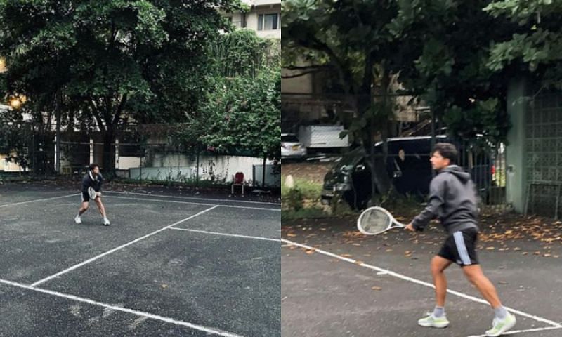 Kuldeep Yadav spotted playing tennis