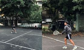 "Picking up some good habits" - Kuldeep Yadav spotted playing tennis