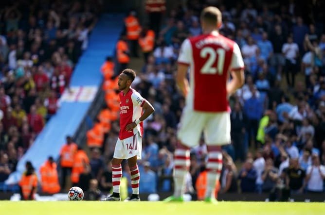 10-man Arsenal battered by Manchester City as Gunners’ misery continues under Mikel Arteta