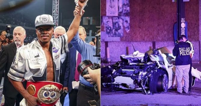How did Errol Spence Jr. get into a car accident?