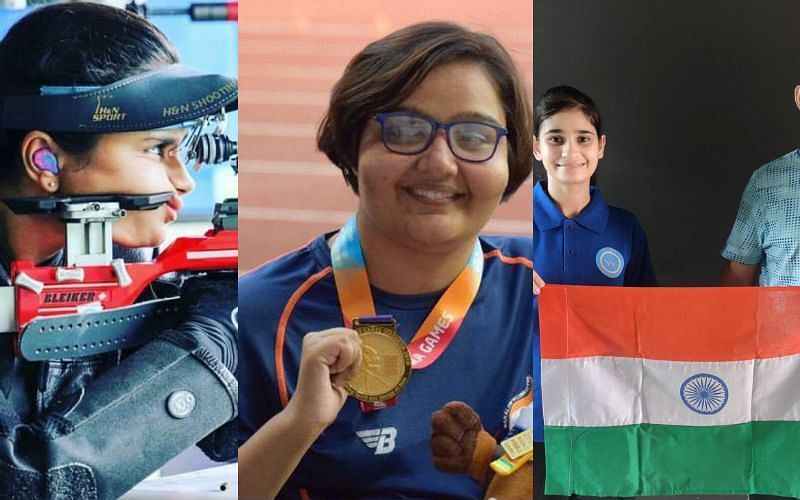 Indian women&#039;s team at Paralympics [Image Credits: Avani Lekhara/Instagram, Ekta Bhyan, Palak Kohli/Twitter]