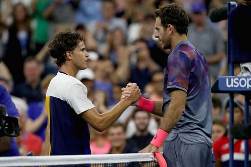 Juan Martin del Potro after beating Dominic Thiem at the 2017 US Open