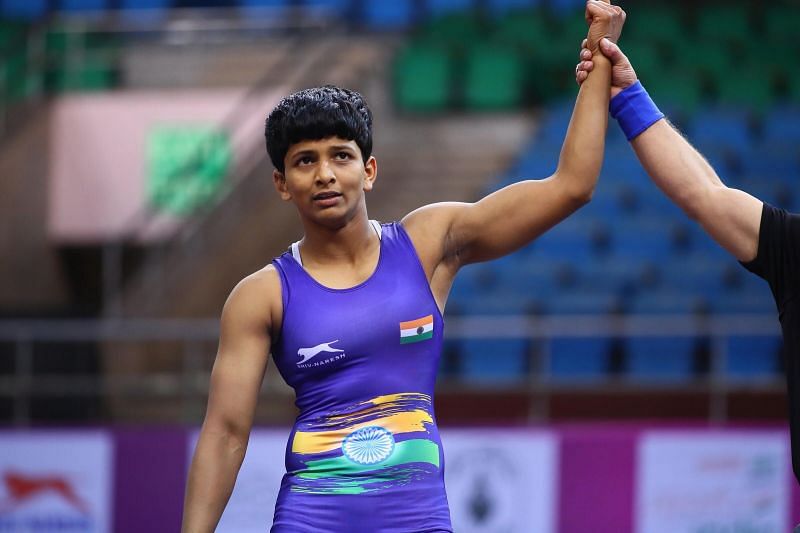 Swati Shinde lost 8-8 against Simran on criteria. (UWW)