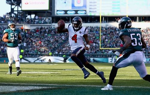 Deshaun Watson runs in a Touchdown for Houston Texans v Philadelphia Eagles