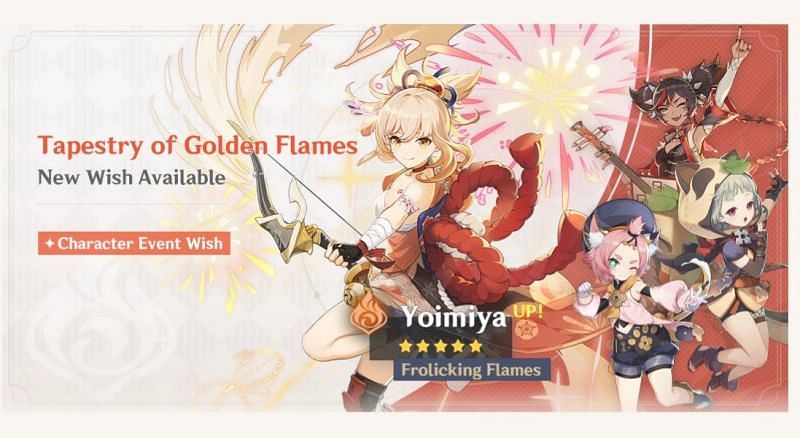 Tapestry of Golden Flames banner in Genshin Impact (Image via Genshin Impact)