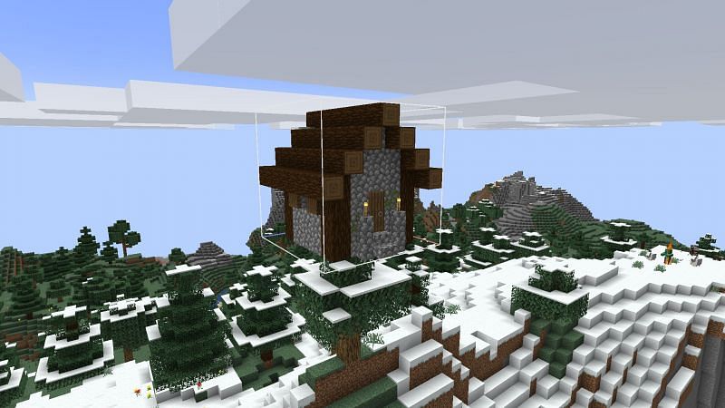 Post loading the saved structure in the Minecraft world (Image via Minecraft)