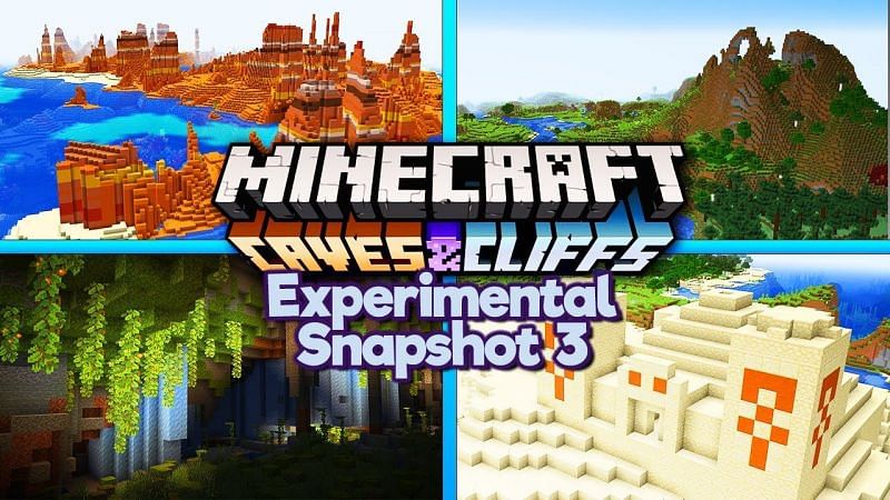 The caves and cliffs experimental snapshot 3 introduces a brand new mountain biome type (Image via YouTube, Pixlriffs)