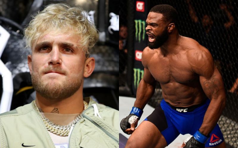 Jake Paul (left) and Tyron Woodley (right) will face off inside the squared circle on August 29th