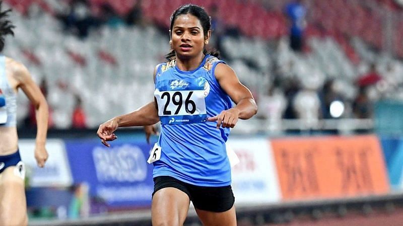 Dutee Chand finished last in her heats.