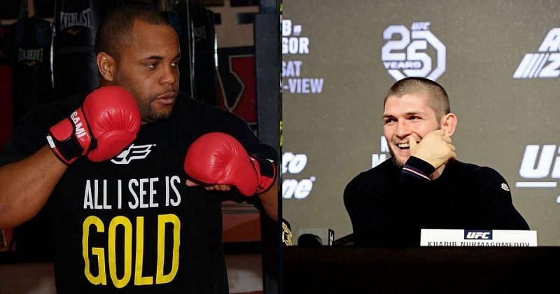 Daniel Cormier (left) &amp; Khabib Nurmagomedov (right)