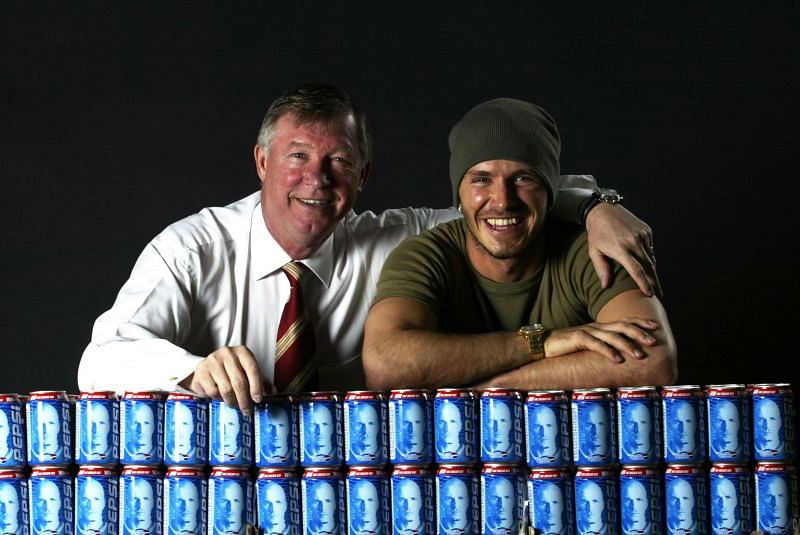 David Beckham with Sir Alex Ferguson
