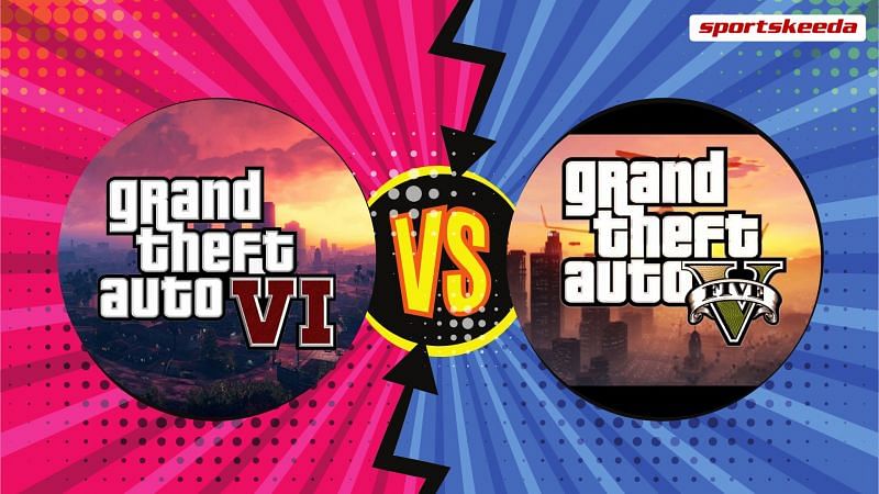 GTA 6 vs GTA 5 (Image via Sportskeeda)