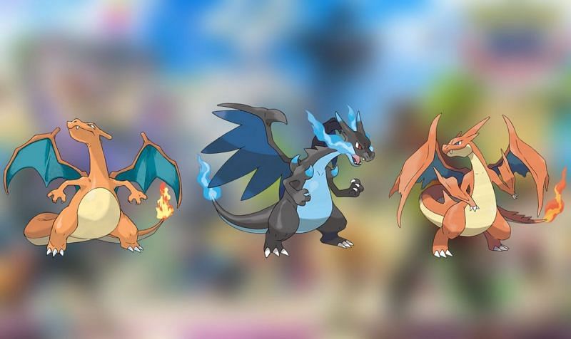 Charizard and its Mega variations. (Image via Niantic)