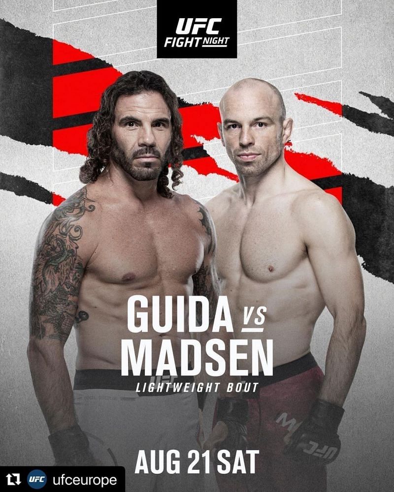 UFC Vegas 34: Guida vs Madsen [Photo via @marktheolympianmadsen on Instagram]