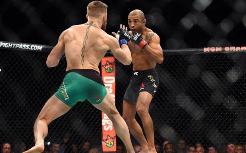 Conor McGregor (left); Jose Aldo (right)