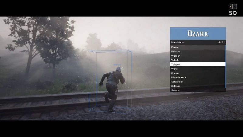 The Ozark mod menu in RDR2 (Image via 148Gaming, YouTube)
