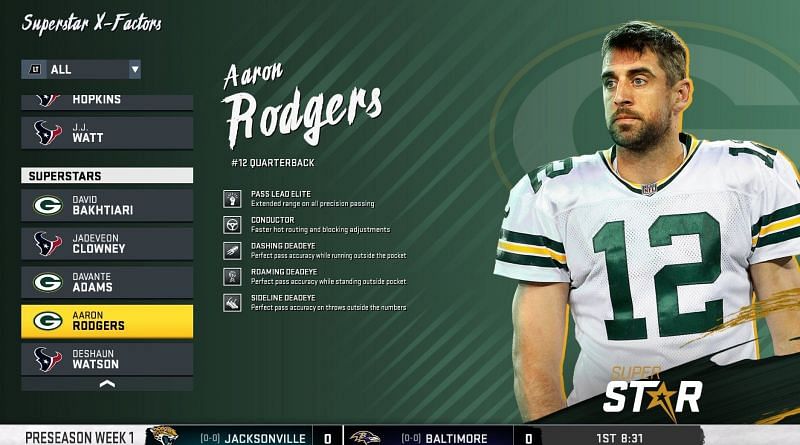 Madden 21 Superstar Aaron Rodgers