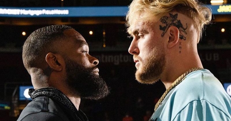 Tyron Woodley (left), Jake Paul (right) [Image courtesy: @jakepaul on Instagram]