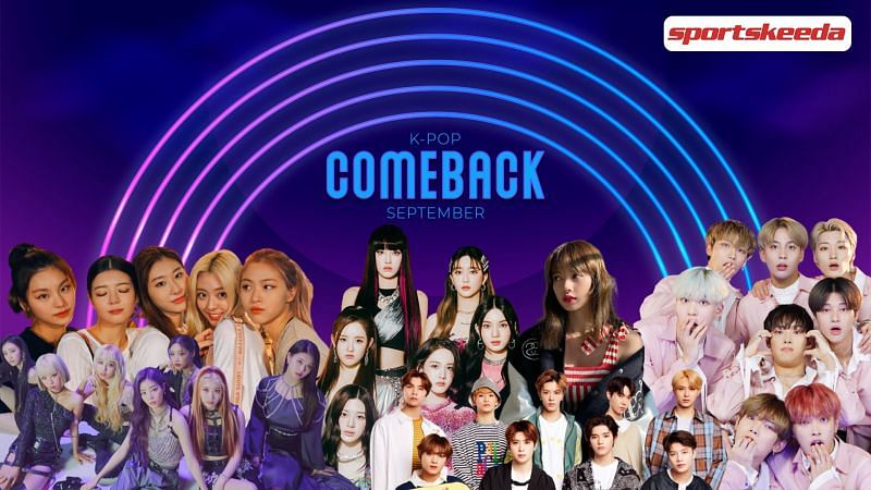 Which K-pop idols will be having a comeback in September 2021?