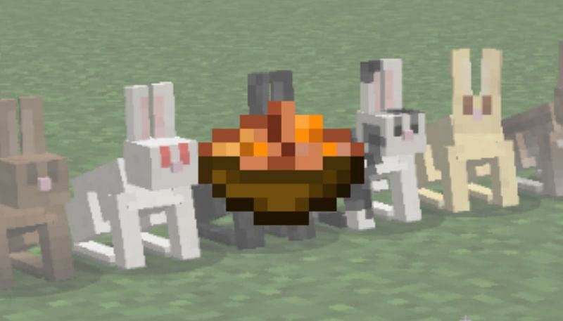 Minecraft gamers tend to avoid rabbit stew because it requires a lot more ingredients and a longer process (Images via Minecraft Wiki)