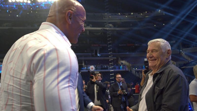 The Rock and Pat Patterson