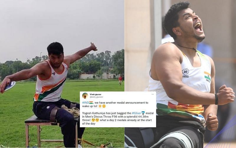 Indian discus thrower Yogesh Kathuniya wins silver medal at Paralympics