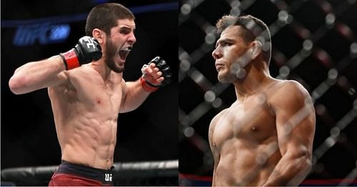 Islam Makhachev (left), Rafael dos Anjos (right)