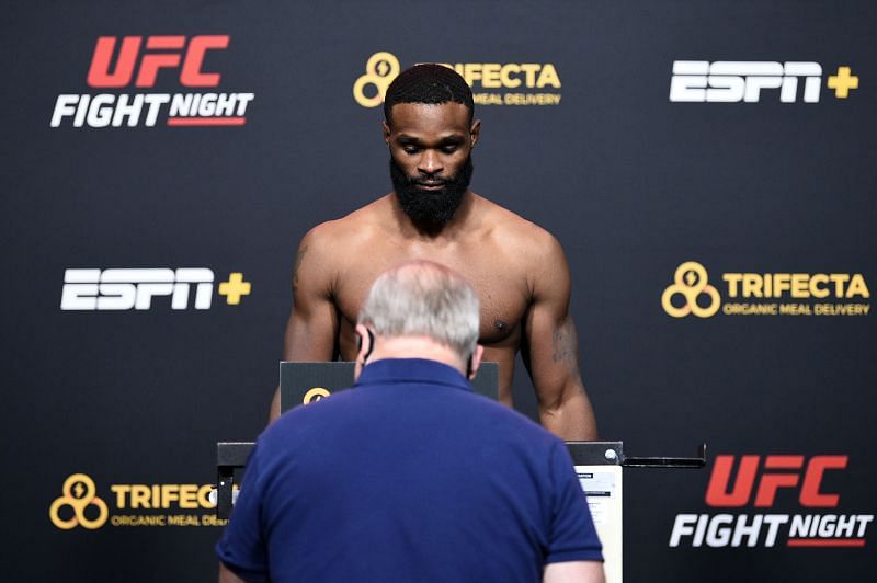 Tyron Woodley at a UFC Fight Night weigh-in