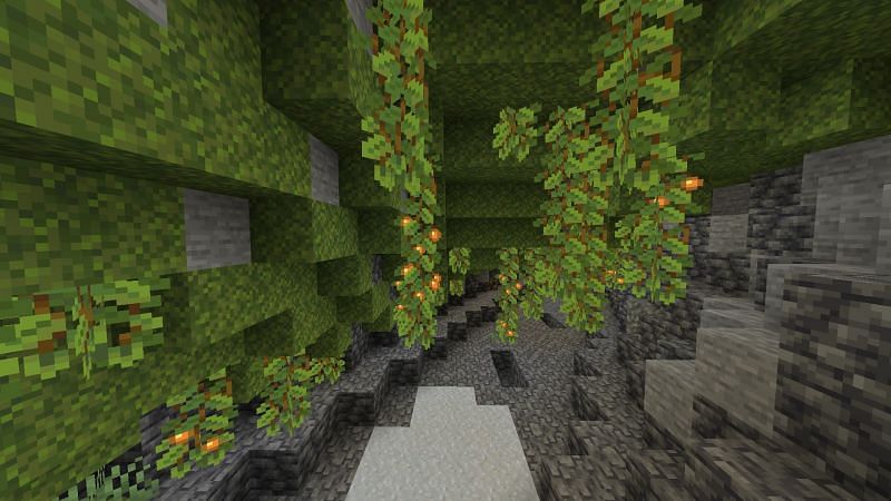 Lush caves (Image via Minecraft)