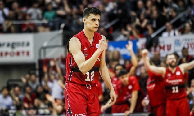 Carlos Alocen plays as a point guard for Real Madrid