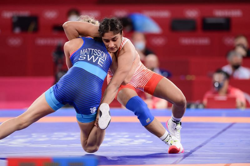 Vinesh Phogat beat Sofia Mattson (United World Wrestling / Tony Rotundo)