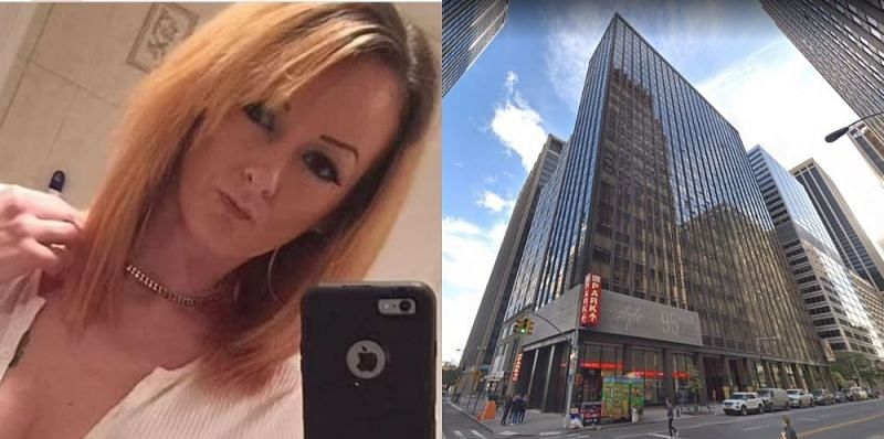 Nicole Flanagan was last seen in the 95 Wall Street Building before her death (Image via Facebook and Getty Images)