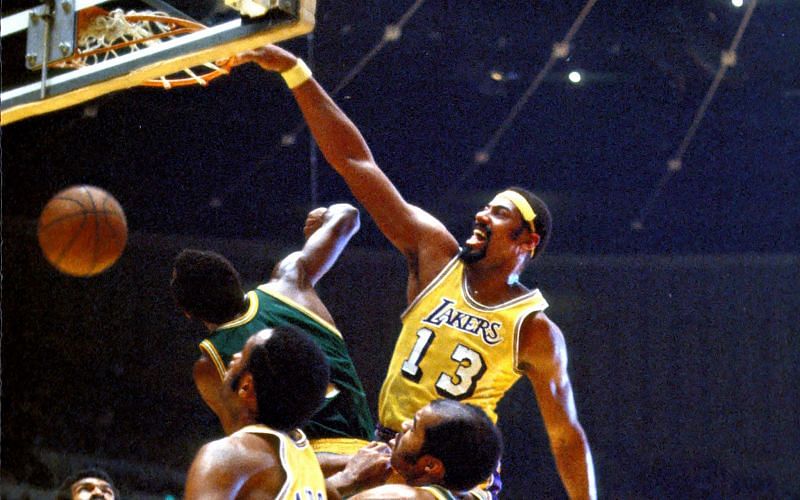 Wilt Chamberlain during his days with the LA Lakers.