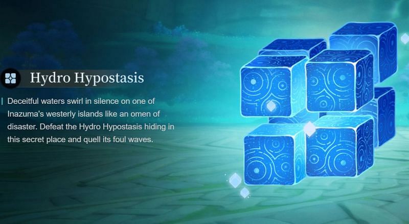 Hydro Hypostasis, a new addition to the Hypostasis enemies (Image via Genshin Impact)