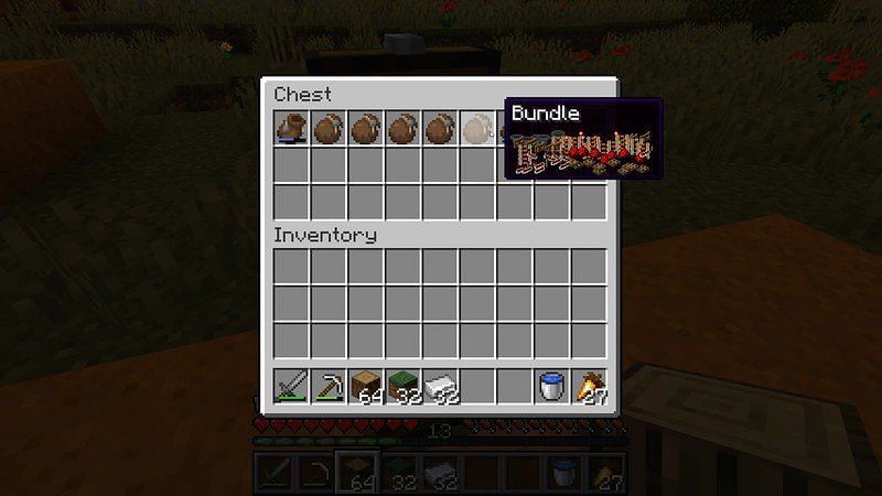 Brand new bundles (Image via Minecraft)