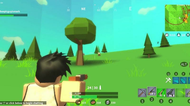 Gameplay footage of Island Royale. (Image via Roblox Corporation)