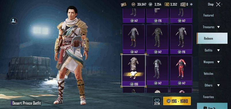 The Desert Prince Outfit in BGMI (Image via Battlegrounds Mobile India)