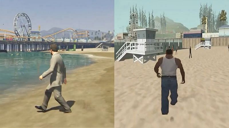 An example of how two similar locations look between the two games (Image via Sernando)