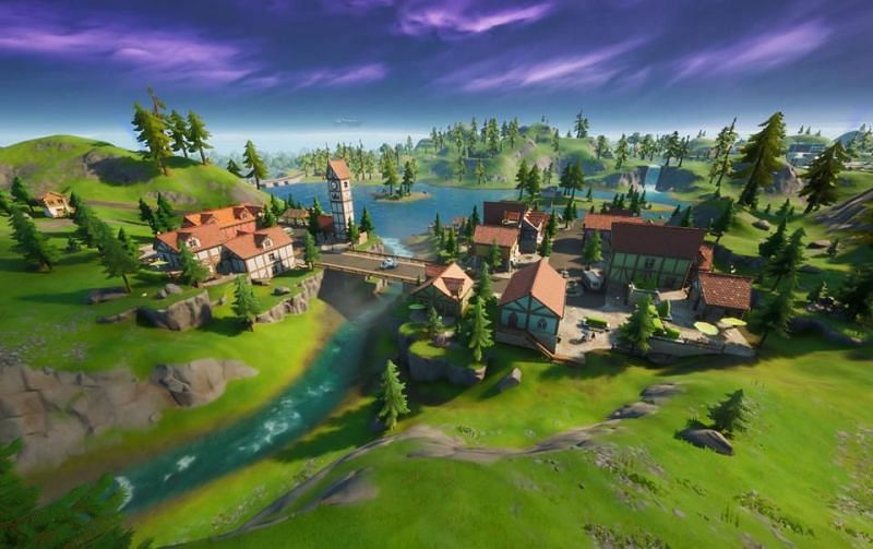 Misty Meadows, a popular POI, is going to get destroyed in the live event, according to new leaks. Image via Epic Games