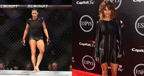 MMA fighter Cat Zingano (left) & actress and director Halle Berry (right)