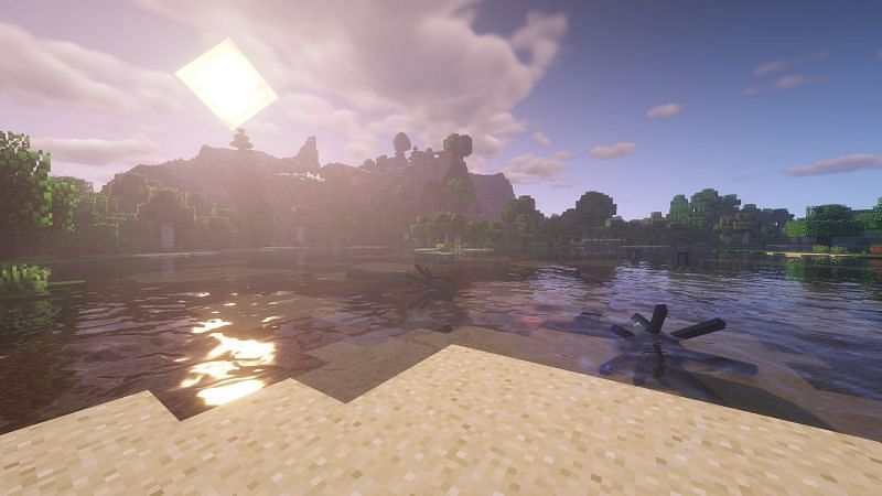 Example of a beautiful shader for download (Image via Minecraft)