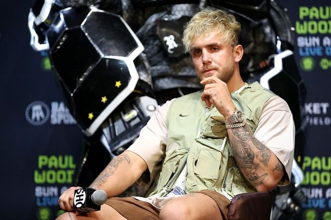"That's fire!" - Jake Paul responds to a journalist who claims he avoided a speeding ticket because he was on his way to the Paul vs. Woodley press conference