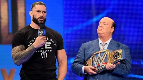 Universal Champion Roman Reigns and Paul Heyman