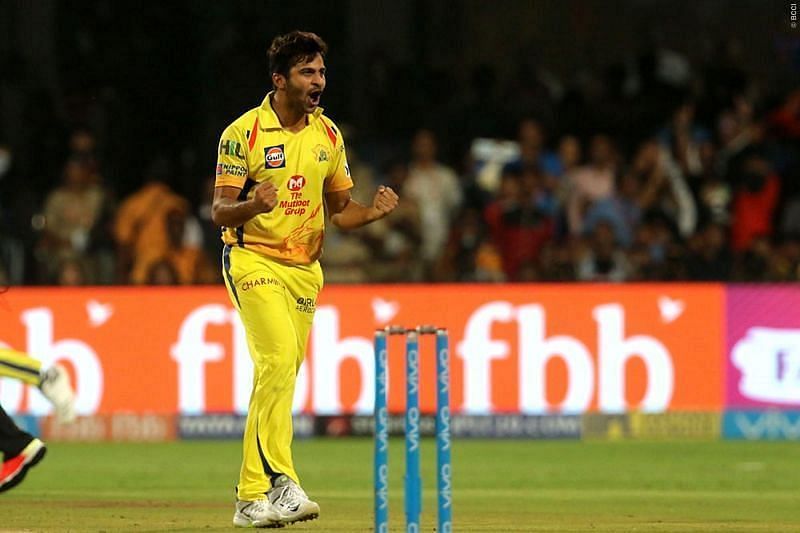 Shardul Thakur proved very expensive for CSK. Pic: IPLT20.COM
